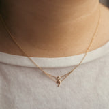 Semicolon White Sapphire Necklace
