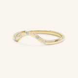 Sea Salt Five Diamond Curved Ring