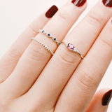 Sequin Blue Sapphire Ring