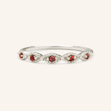 Sequin Garnet Ring