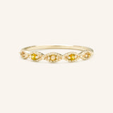 Sequin Citrine Ring