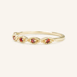 Sequin Garnet Ring