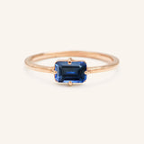 Ladys Mantle Blue Sapphire Ring