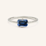 Ladys Mantle Blue Sapphire Ring