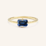 Ladys Mantle Blue Sapphire Ring
