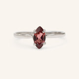 Buttonsage Marquise Rhodolite Garnet Ring