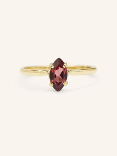 Buttonsage Marquise Rhodolite Garnet Ring