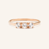Mariposa White Sapphire Lily Ring