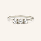 Mariposa White Sapphire Lily Ring