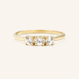 Mariposa White Sapphire Lily Ring
