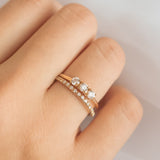 Mariposa White Sapphire Lily Ring