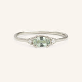 Celestia Green Sapphire Diamond Ring