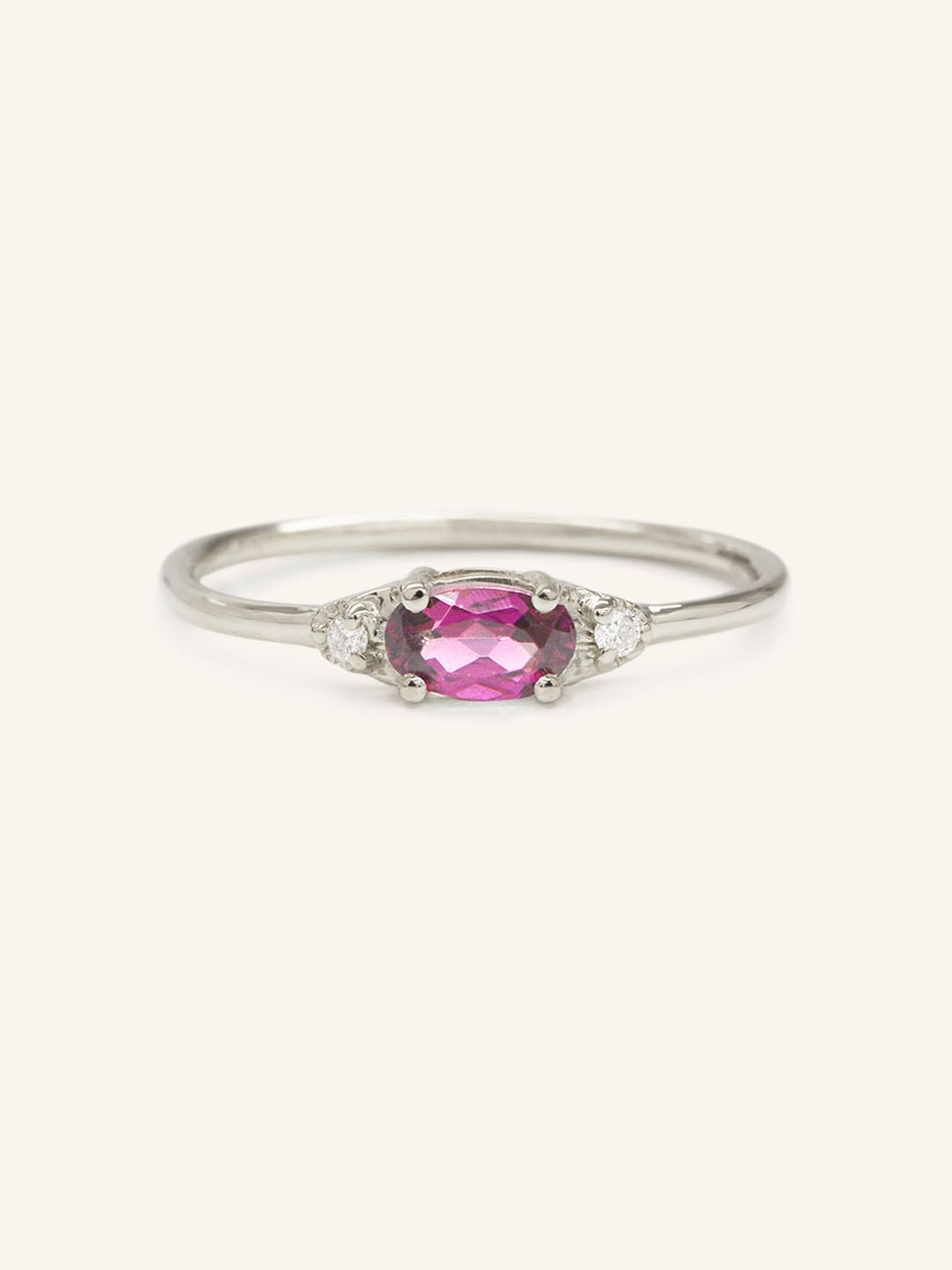 Celestia Rhodolite Garnet Diamond Ring