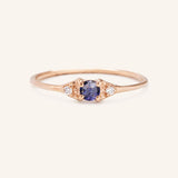 Dew Drops Iolite Diamond Ring