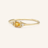 Dew Drops Citrine Diamond Ring