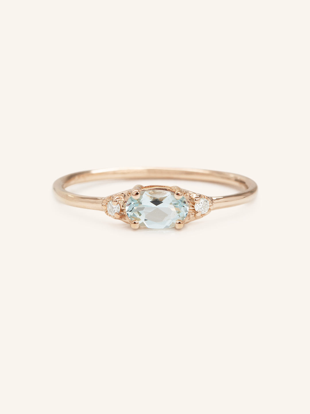 Celestia Aquamarine Diamond Ring