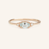 Celestia Aquamarine Diamond Ring