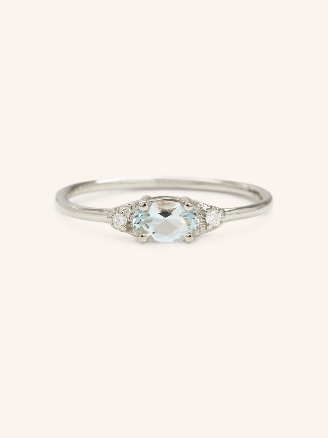 Celestia Aquamarine Diamond Ring