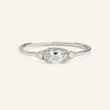 Celestia Aquamarine Diamond Ring