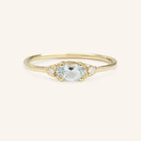 Celestia Aquamarine Diamond Ring