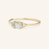 Celestia Aquamarine Diamond Ring
