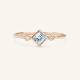 Wildflower Aquamarine Diamond Ring