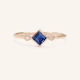 Wildflower Blue Sapphire Diamond Ring