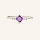 Wildflower Amethyst Diamond Ring