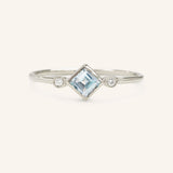 Wildflower Aquamarine Diamond Ring