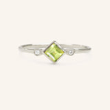 Wildflower Peridot Diamond Ring