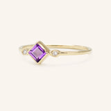Wildflower Amethyst Diamond Ring