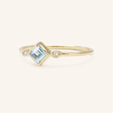 Wildflower Aquamarine Diamond Ring