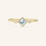 Wildflower Aquamarine Diamond Ring