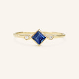 Wildflower Blue Sapphire Diamond Ring