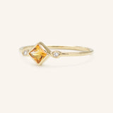Wildflower Citrine Diamond Ring