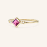 Wildflower Pink Tourmaline Diamond Ring