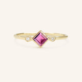Wildflower Pink Tourmaline Diamond Ring