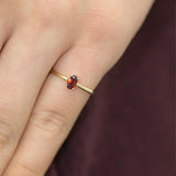 Scarlett Crown Garnet Solitaire Ring