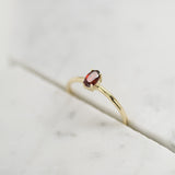 Scarlett Crown Garnet Solitaire Ring