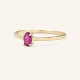 Scarlett Crown Ruby Solitaire Ring