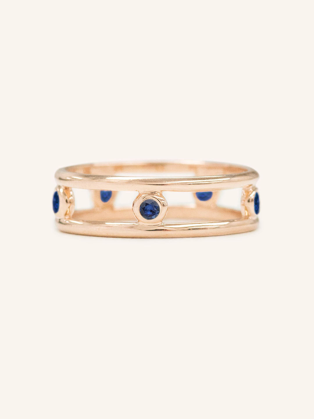 Journey By Rail Blue Sapphire Ring