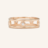 Journey By Rail White Sapphire Ring