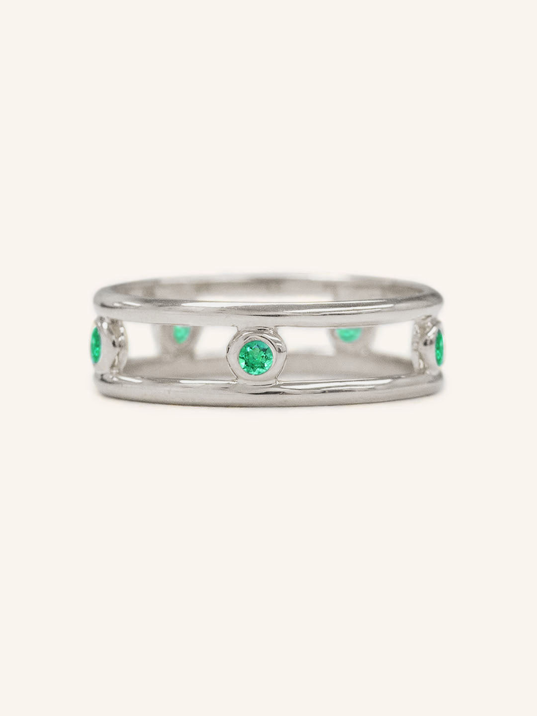 Journey By Rail Emerald Ring