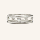 Journey By Rail White Sapphire Ring