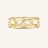 Journey By Rail White Sapphire Ring