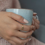Eyelet Signet Oval Ring
