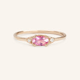 Celestia Pink Tourmaline Diamond Ring