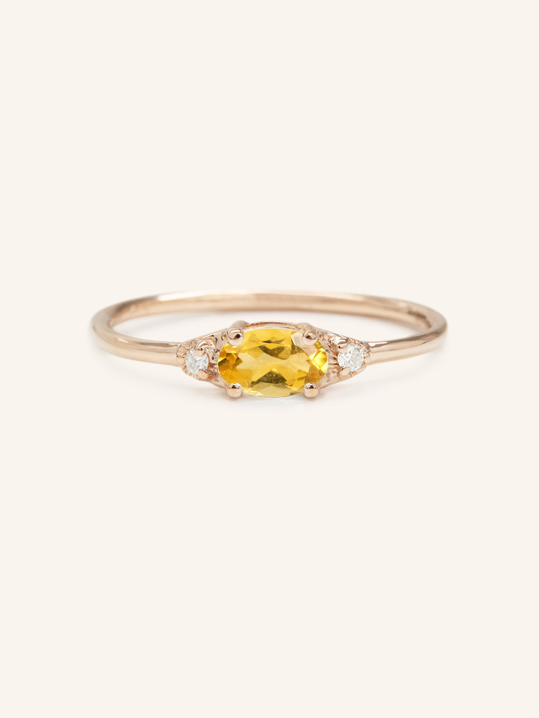 Celestia Citrine Diamond Ring