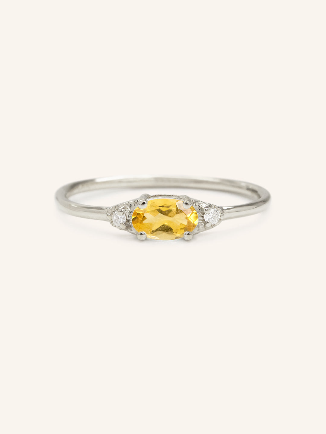 Celestia Citrine Diamond Ring