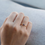 Lucky Clover Blue Sapphire Diamond Ring